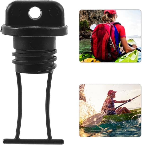 4 stk. dreneringspluggsett for kajakk, lenseplugg, propp, gjenget propp, erstatning for kajakk og båt