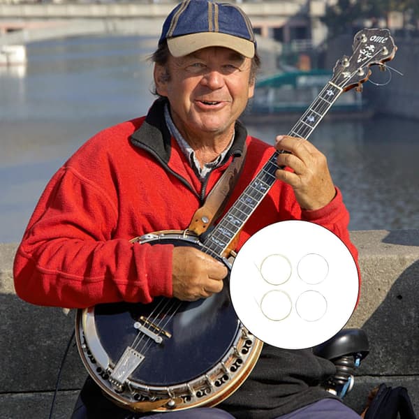 Solid Banjo Strengesett med Stålmateriale og Praktisk Brukervennlig Design