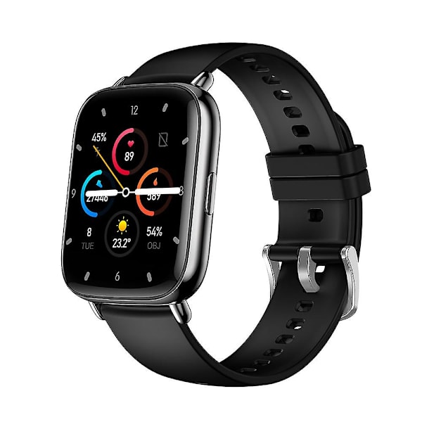Kroppstemperaturklocka 1.69 Stor Skärm Full Touch Bluetooth Blod Syre Hjärtfrekvens Mätare Steg Smart Klocka Gold