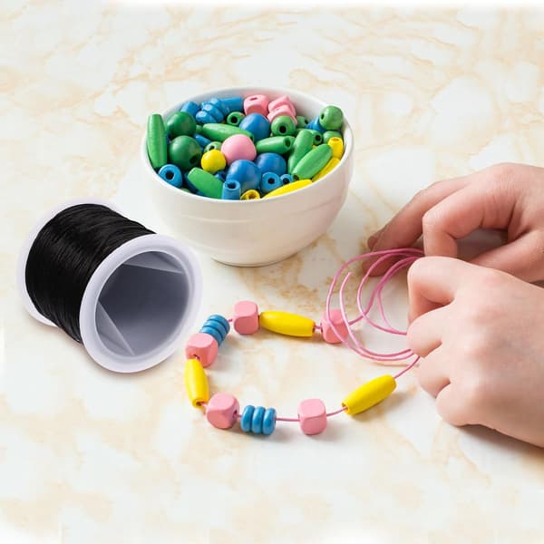 4 ruller med elastisk smykkestreng for DIY-bruk, gummibåndmateriale med assorterte farger