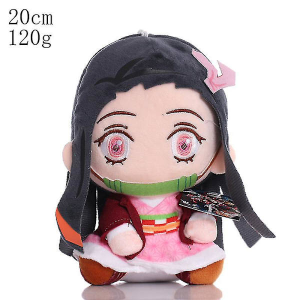 18-20cm Demon Slayer Plyslegetøj Anime Kamado Tanjirou Zenitsu Inosuke Kamado Nezuko Søde Fyldte Dukker Børn Nezuko