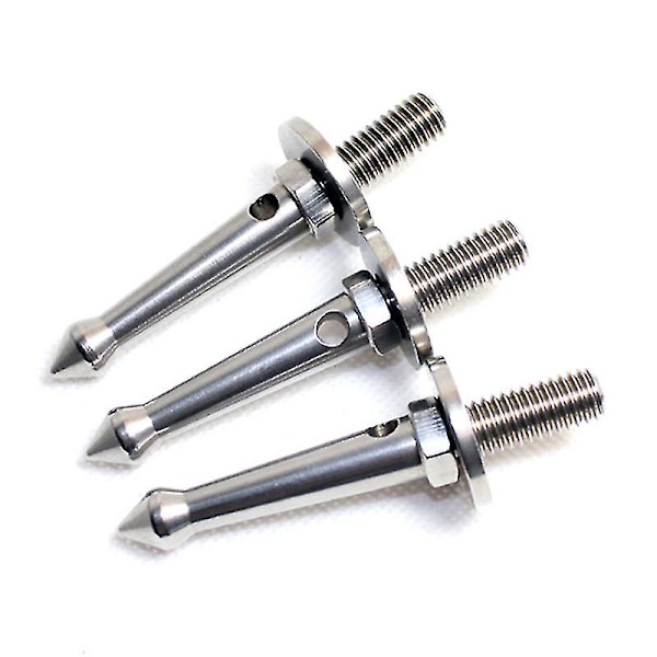 3 stk. Rustfrit Stål 3/8 Tommer Tripod Fodspidser Til Blødere Løst Terræn Spidser Til Gitzo/manfrotto/sir