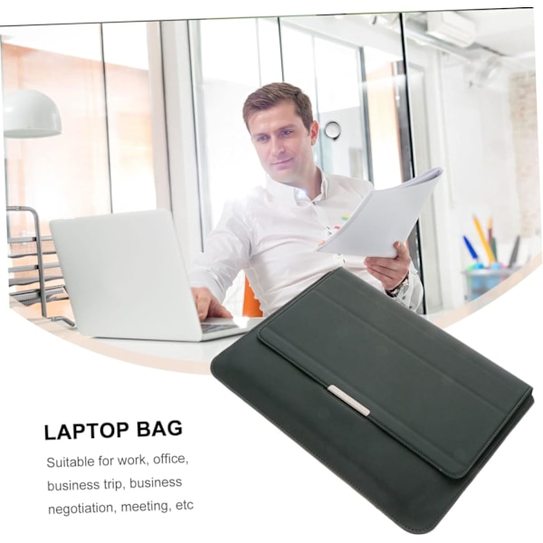 1 st Laptopfäste Ärm 13-tums Laptopfodral Pu Läderfodral Förvaringsfodral