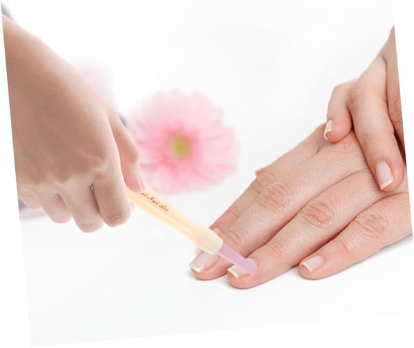 3 stk. Dobbelt-endet Pedicure Pen Neglebåndsskubber og Buffer med Sten Slibespidser