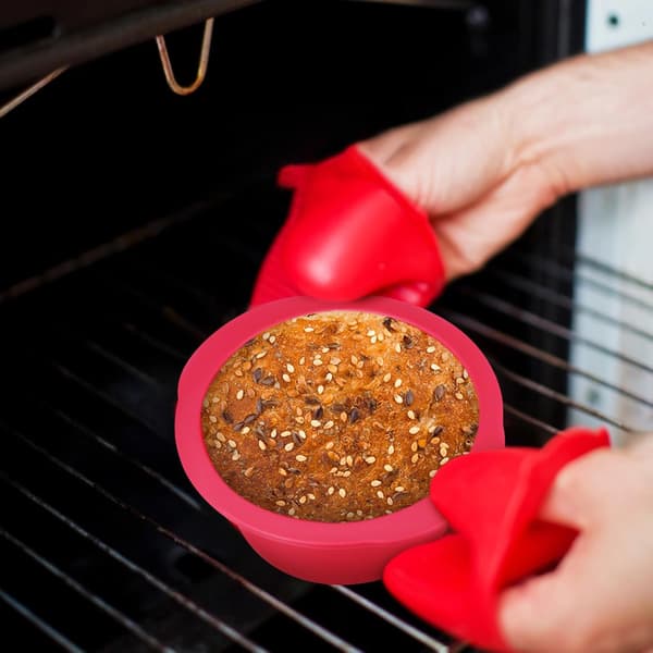2 stk Silikon Bakeform Cupcakeformer Runde Non-Stick Varmebestandig Elegant Design