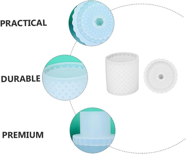 Krystall Epoxy Oppbevaringsboks Form Lyskopp Støpeform for DIY Ornamentlaging Egnet