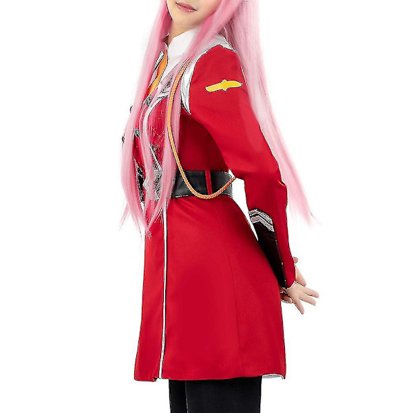 In The Franxx Zero Two Kostume Sæt Kvinder Anime Fancy Up Outfit Rød Uniform S