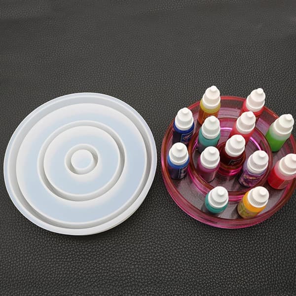 2 stk. krystallimform DIY læbestiftæskeform epoxy silikone til makeupopbevaring, organizerhåndværk