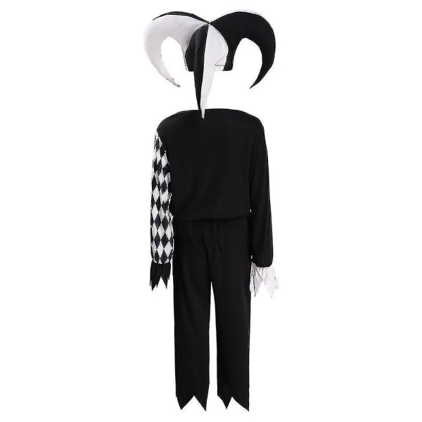 Præstationskostumesæt Børn Drenge Piger Creepy Fancy Up Jumpsuit Mask Hovedbeklædning Outfits Gi 7-9 Years