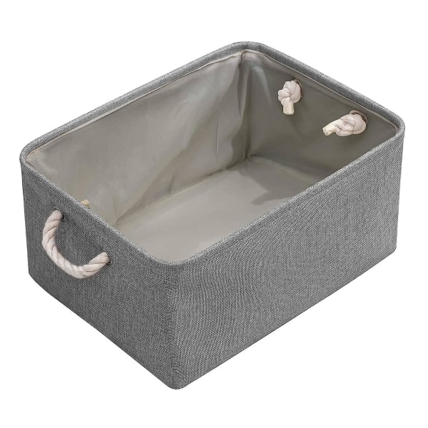 Kurver for organisering med håndtak, organisering for klesgarderobe kurvboks bin, 16,1 x 12,2 x
