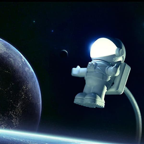 USB Astronaut Natlampe LED Computer Bordlampe Computer Skrivebord Små Ornamenter