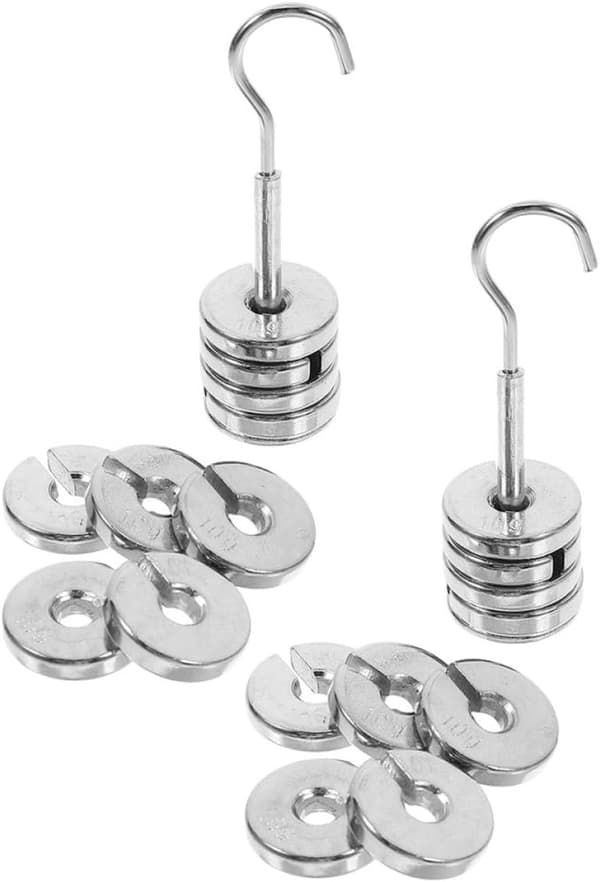 2 sett laboratorievekter, forkrommet metall eksperimentvekter 10g hver