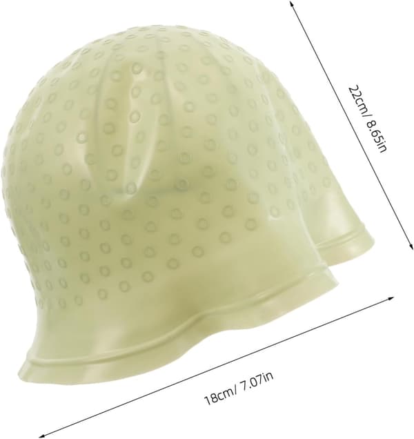 1 sett silikonhette for highlighting av hår, gjenbrukbar hårfargehette med hull og krok
