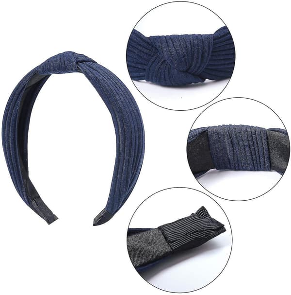 3-pakks Damebredde Enkle Hodebånd Mote Knute Turban Hodebånd Elastisk Hår