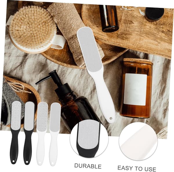 4 stk. dobbeltsidede fodfile i rustfrit stål, callusfjerner, pedicure, eksfolierende fod, død hudtrimmer