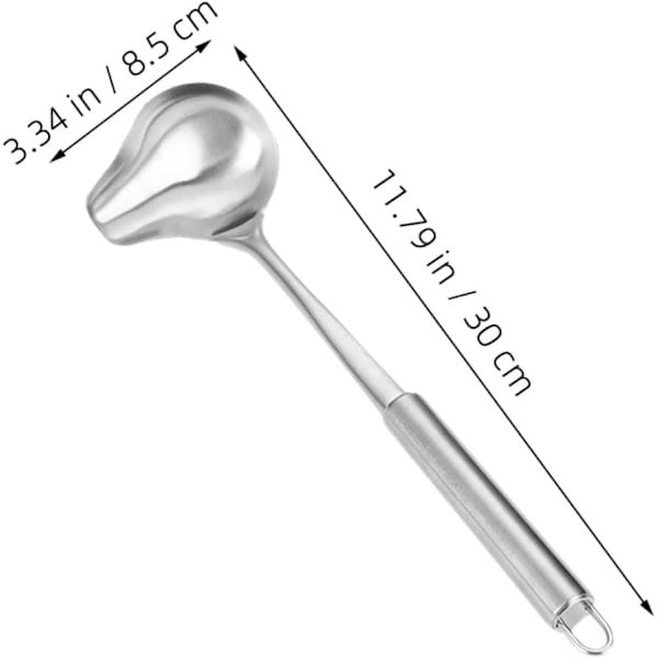 Elegant Soppslev Sked Hällpip Metall Såsslev Svart Serveringsskedar Lätt Rengöring