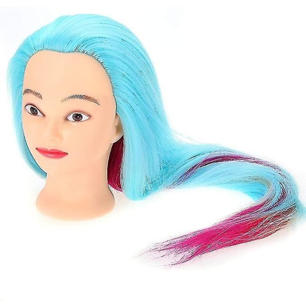 Frisørøvehoved Blå Mannequin Styling Klemme
