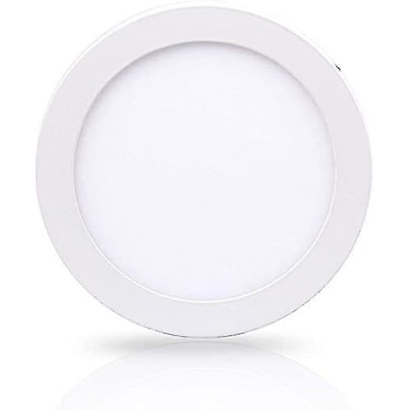 LED Flat Rund Taklampe Nedlys 6W Flush Montert