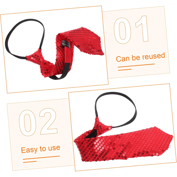 Party Slips Herrslipsar Dekor Paljettslips Festival Slips Kostymrekvisita Cosplay