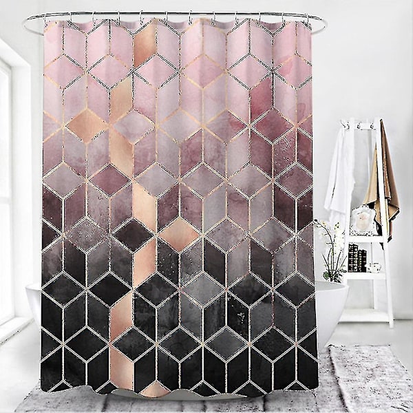 Moderni vedenpitävä suihkuverho kylpyhuoneeseen Pink 180 *200cm
