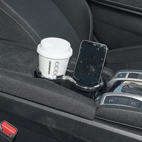 Bilkoppholder, 2 i 1 multifunksjonell koppholder for biler Drikkekoppholder med justerbar bunn