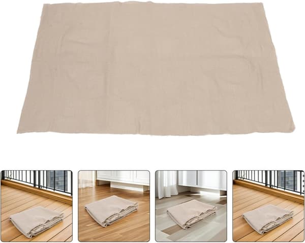 2 stk. linstoff keramikkverktøy, burlap vevd teksturavtrykkingsduk, slitesterk khaki