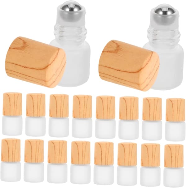 20 stk. glassparfymeflasker for dekantering, påfyllbare parfymeflasker, tomme reiseflasker