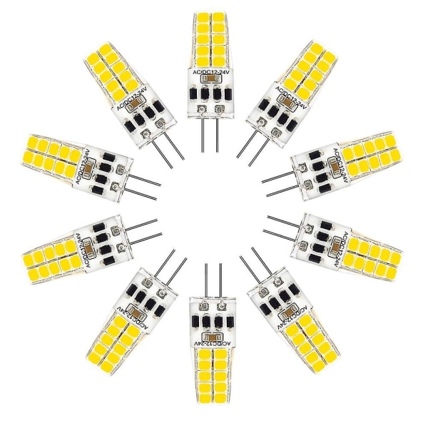 10 stk G4 LED-pære 3w kan erstatte Jc Halogen 30w pære dimming Ac