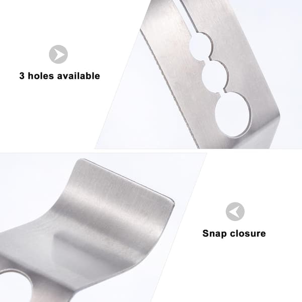 2st Termometerklämma Kötttermometer Sond Sensor Klämma 3 Hål Snäppdesign Rostfritt Stål Klämma