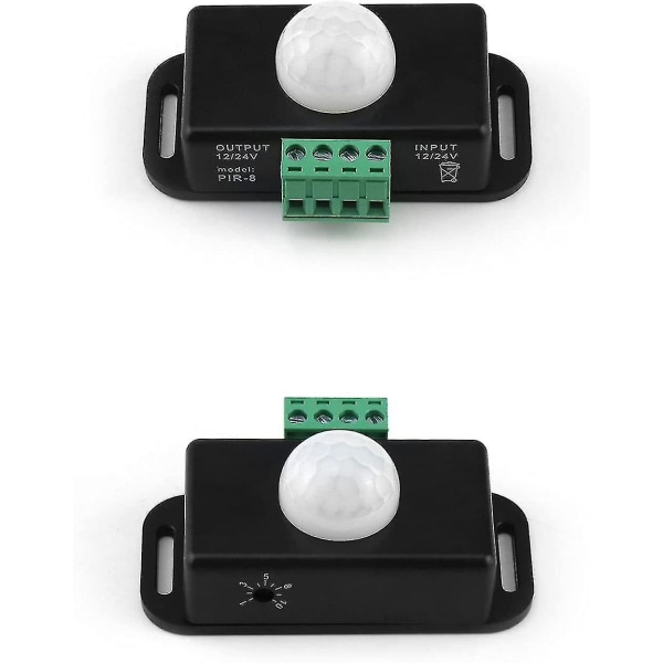 Kroppsinfraröd Ljusbrytare, 12v/24v Pir Rörelsesensorbrytare För Led Ljusremsa Automatisk, 2-pack
