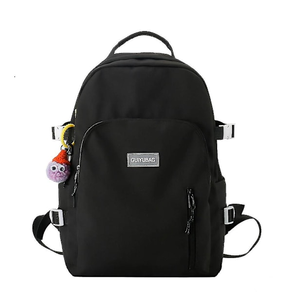 Stor Ryggsekk, Casual Dagsekk, Skolebagg for Tenåringer Black