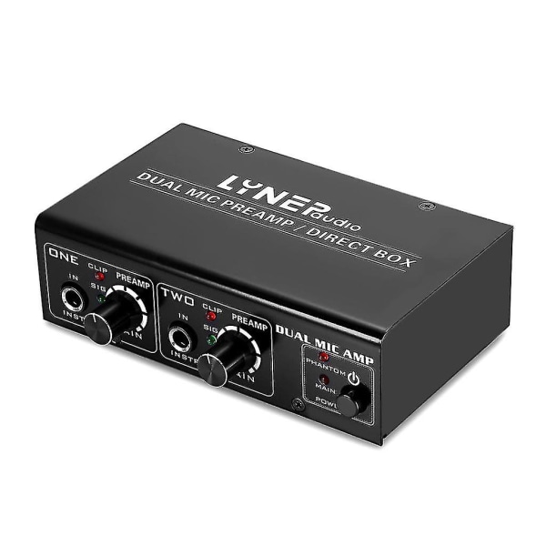 Hifi 2-kanals mikrofonförförstärkare förförstärkare ljud elgitarr basförstärkare
