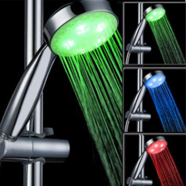 Bruseshowerhoved, LED Bruseshowerhoved, Hjemmebad Farve-Dæmpning Automatisk Temperaturstyret Bruseshowerhoved