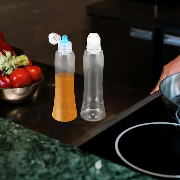 4 stk 380G Mini påfyllbare honning- og ketchupspruteflasker med blå og lokk