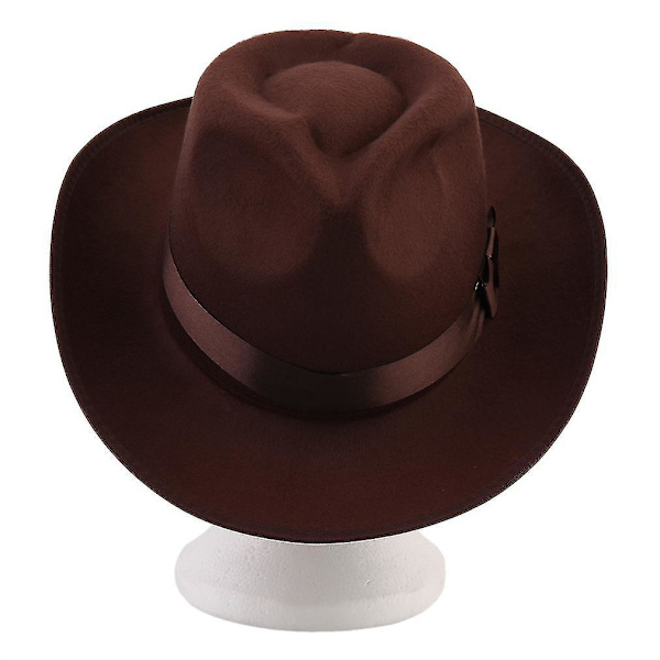 Ny Vintage Hard Felt Hat Bredbrem Fedora Trilby Panama Caps