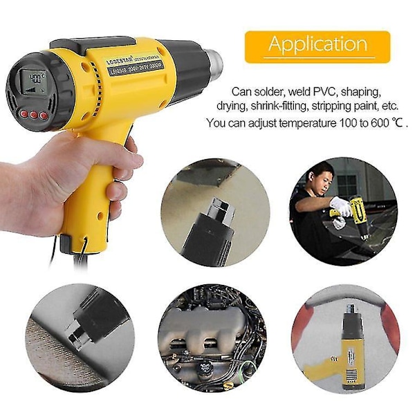 2000W AC220V LCD Elektronisk Digital Varmeløftepistol Kraftværktøj