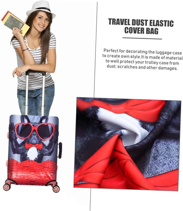 Bagageskydd Vagnskydd Elastiskt Polyester Resväskskydd