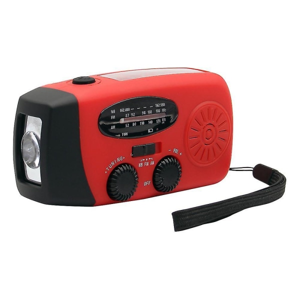 Solcelled håndsveiv AM-FM-WB radio nødbatteri