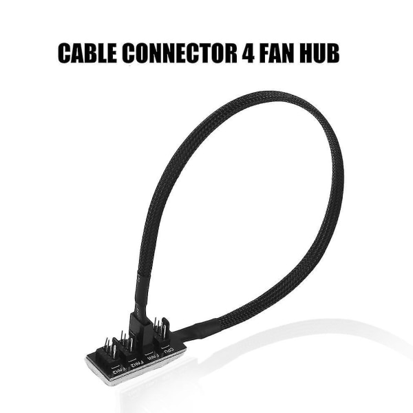 PC Køleventilator Strøm 1F til 4M 4-pins Fan Hub Splitter