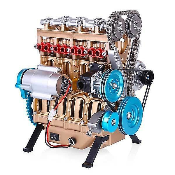 V4 Bilmotor Ornament 4 Cylindre Model Harpiks Dekoration