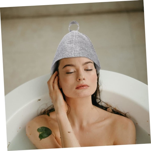 2 stk. Filt Dusjhette Filt Badstue Filt Vaporarium Hatt Pustende Ull Badstue Liner Badehette