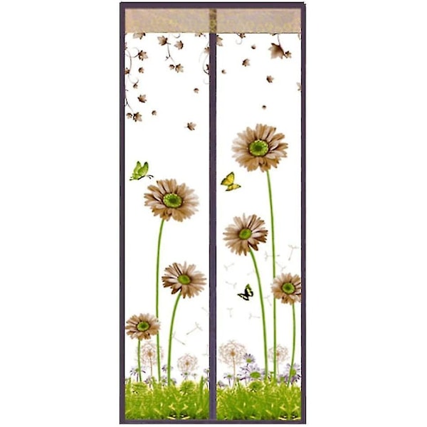 Blommig Fjärilsdesign Sommar Dörrnätgardin 90x210cm
