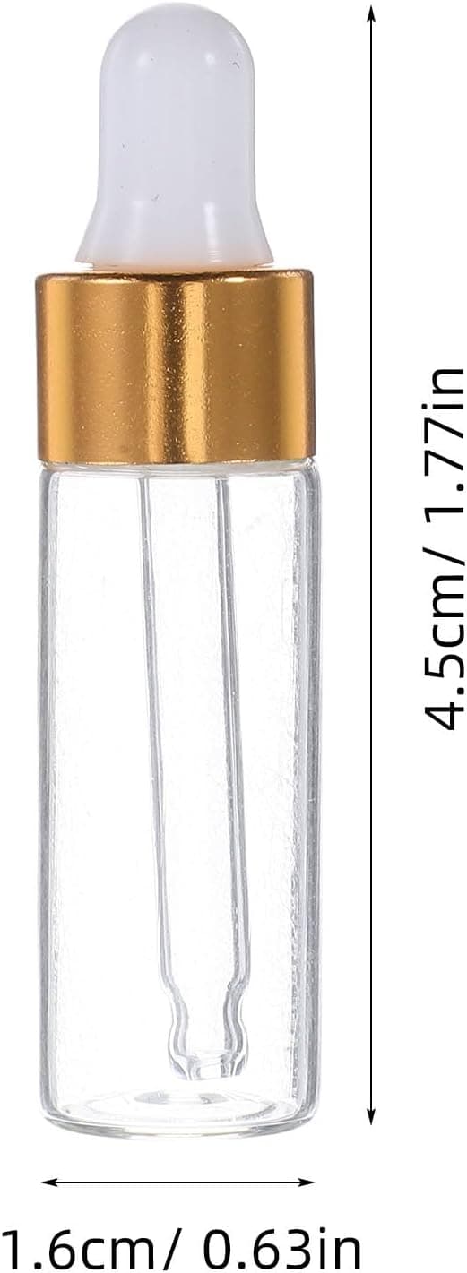 20 st glasdroppflaskor läckagesäkra mini rese eteriska oljor flaskor