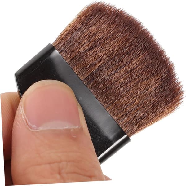 3 stk. Mini Halvrunde Flade Pudder Blush Børster, Lille Bærbart Makeupbørstesæt