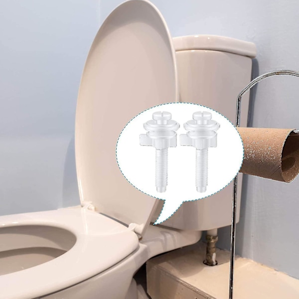 4 stk. Plast Toalettsete Hengsel Bolteskruer