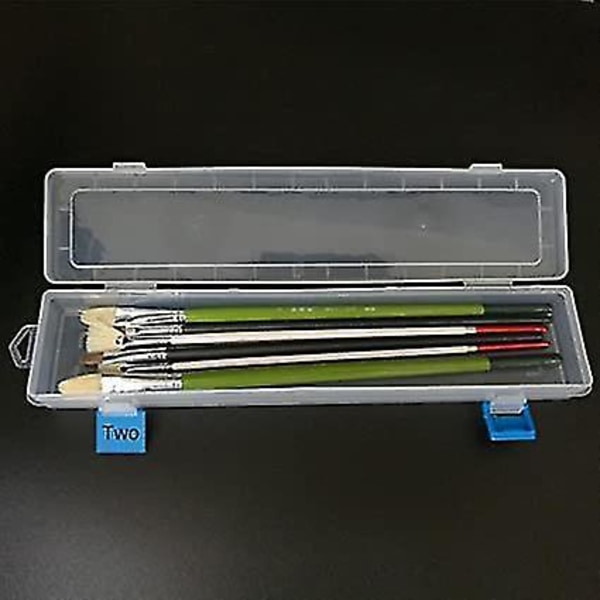 Genomskinlig plastmålarpensel organizer för pennor