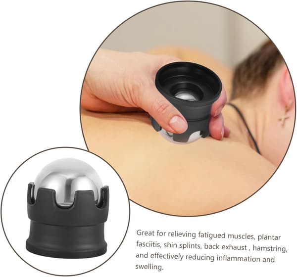 Kølende massagebold i rustfrit stål, bærbar manuel massager