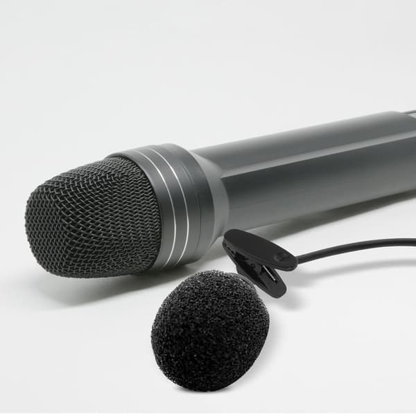 10 stk. svart mikrofonklipsholder for skjortekrage, solid plastmateriale