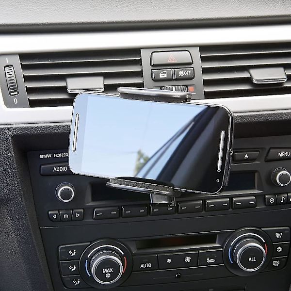 Mobiltelefonholder for bil, universell stativ, klemmefeste, GPS (1 stk, svart)