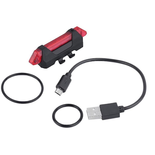 Pyörän USB-ladattava 4-tilainen vedenkestävä takavalo
